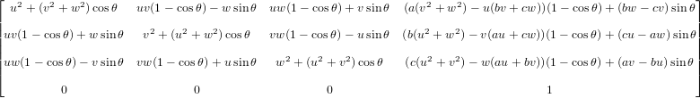 matrix of rotation about an arbitrary axis