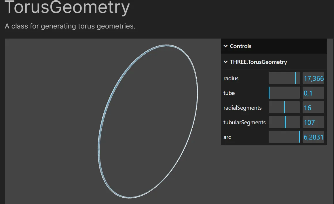 THREE TorusGeometry