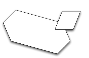 the moving polygon transformed to a shaft