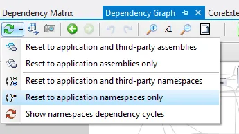 Reset Graph to application namespaces only