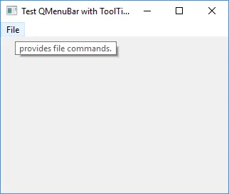 Snapshot of testQMenuBarToolTips (Mouse over menu bar item)