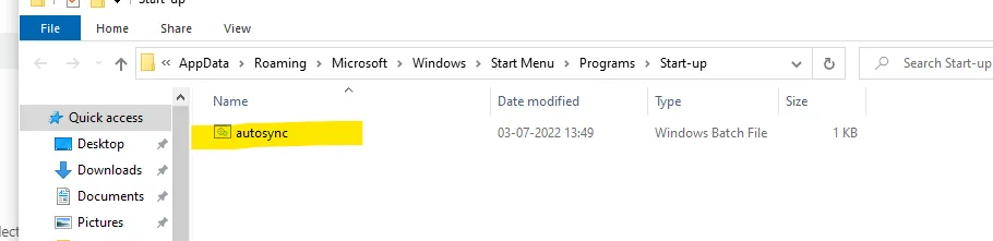 Windows Startup Folder Location