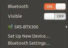Bluetooth Icon on panel