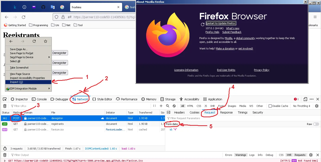 Firefox Inspect Network POST Request