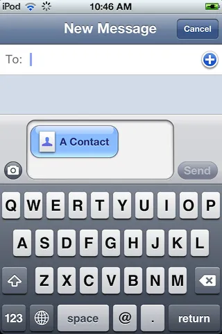 Contacts info in the MessageComposer
