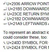 OSX上的换行符 Unicode 符号