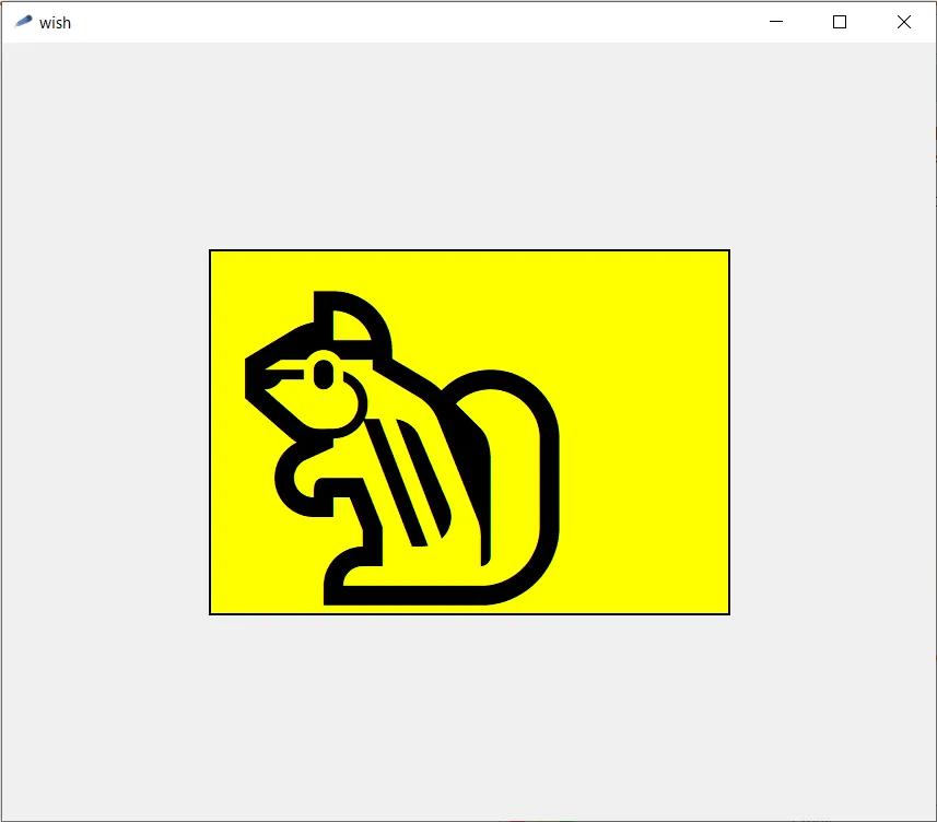Unicode chipmunk in Tcl/Tk