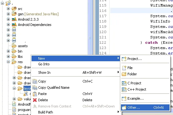 select layout folder