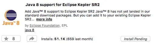 Java 8 support for Eclipse Kepler SR2