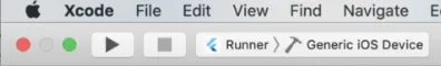 Check the "Runner" device (3rd Top Left button after the "build & run", and the "stop" buttons)