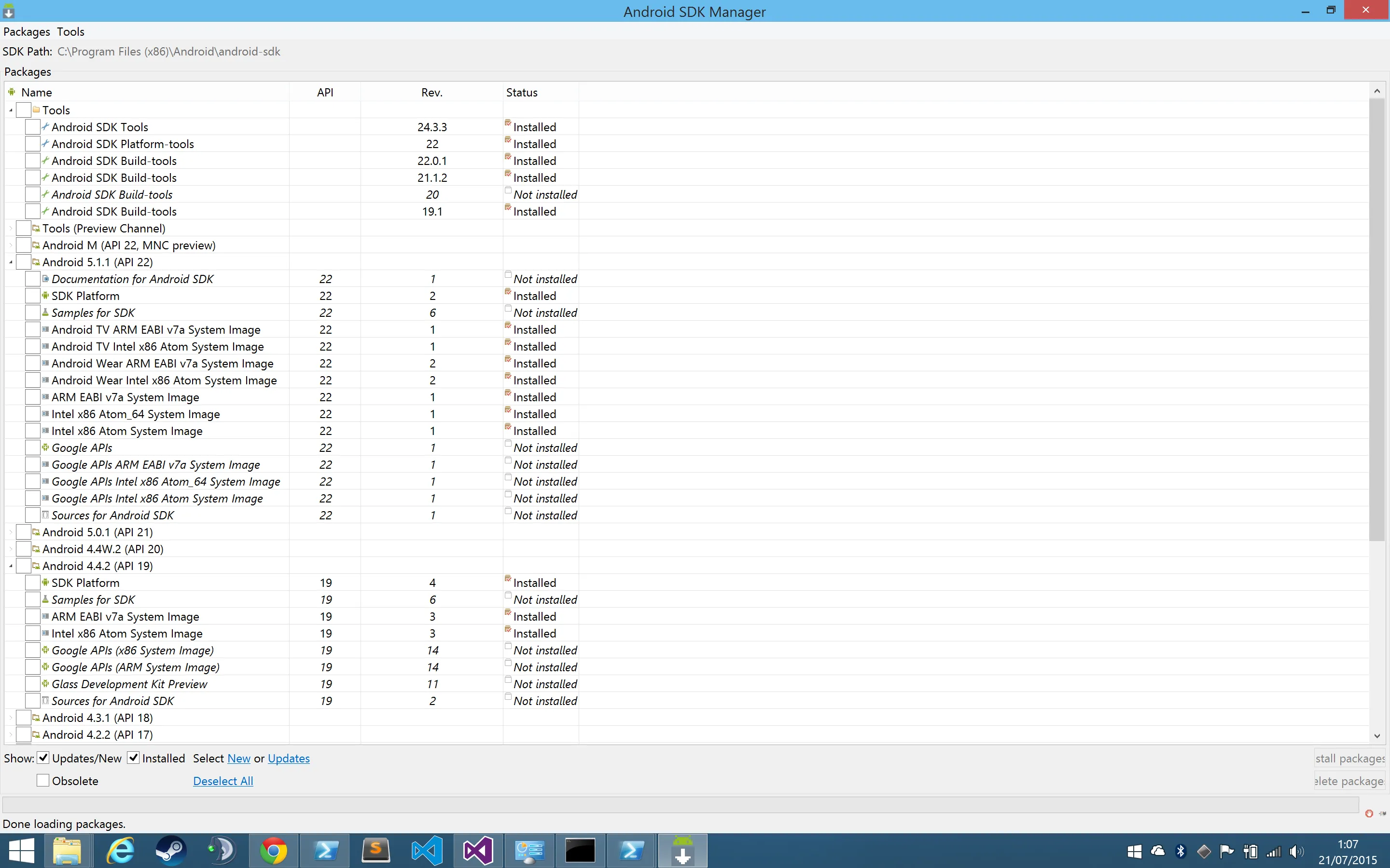 Android SDK Manager