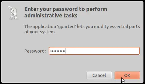 gksudo graphical password prompt