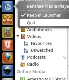 banshee quit launcher
