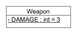 A constant in a UML class diagram