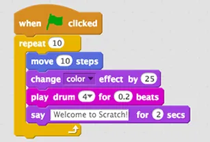 Scratch example program