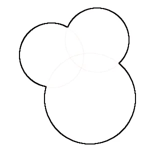 Intersected circles