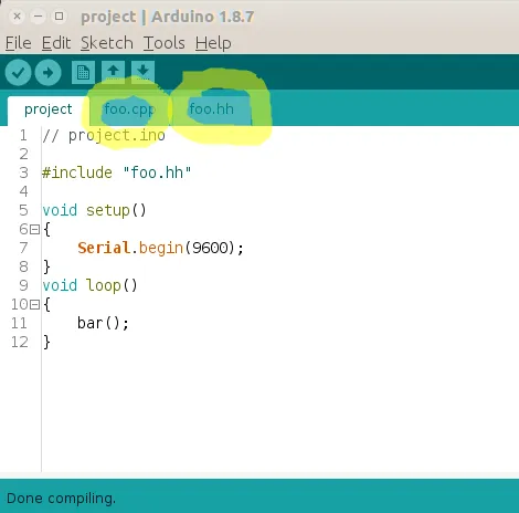 如何将cpp文件添加到Arduino项目中? c++ arduino-ide - Dev59
