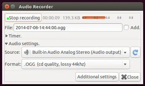 Ubuntu audio-recorder