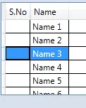 Output missing Serial Number in DataGrid