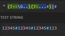 using hash # as special pattern