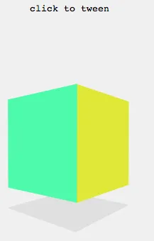 three.js cube tween