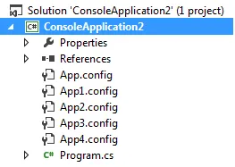 Several configuration files in a project