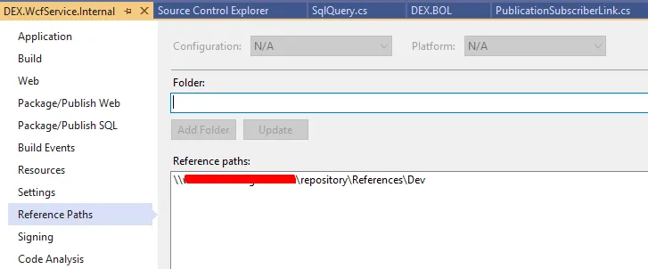 Reference Paths in VS20xx