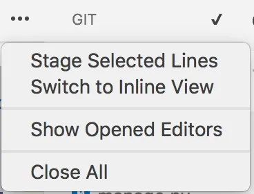 stage selected lines option