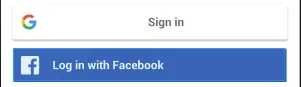 Facebook登录按钮和Google登录按钮