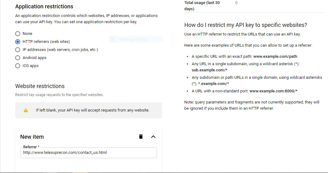 Maps Javascript API restrictions