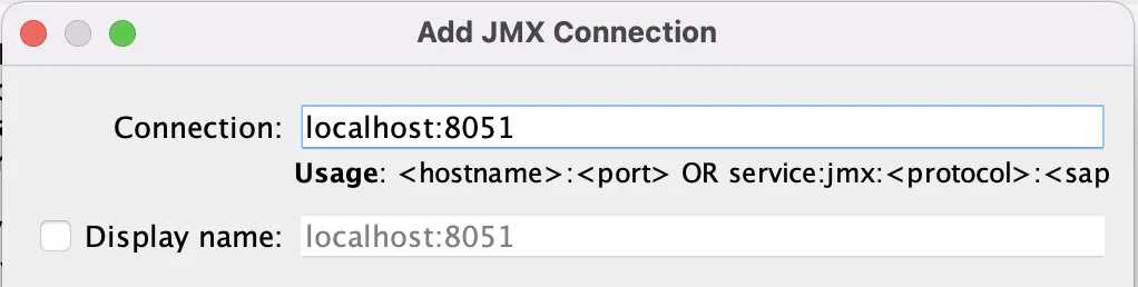 添加 Jmx 连接