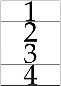 Image with pages 1,2,3,4 under each other