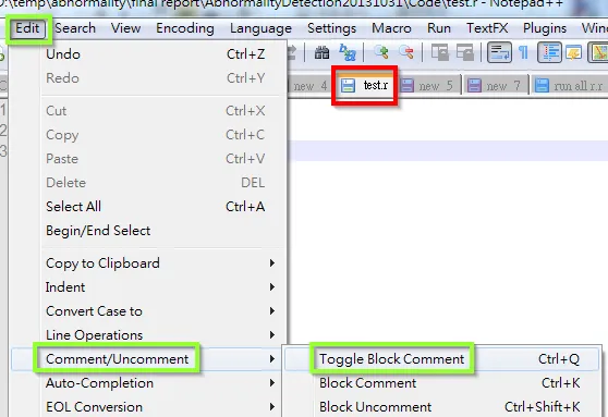 Note that you need to save the code as a .R source first (highlighted in red)