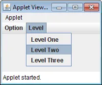 Applet with Menu