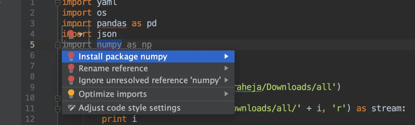 For example, you need to install numpy