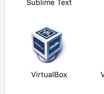 virtual box after installation completes