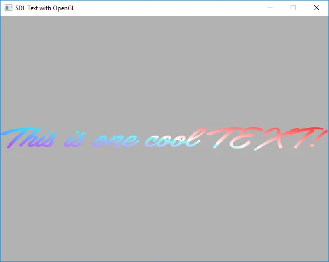 Multi-colored text rendered with SDL as texture in OpenGL