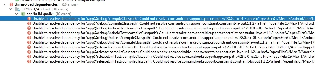 This is the error I am getting in new android studio version