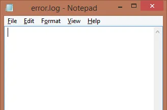 Apache Error Log File Empty