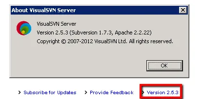 VisualSVN Server Version