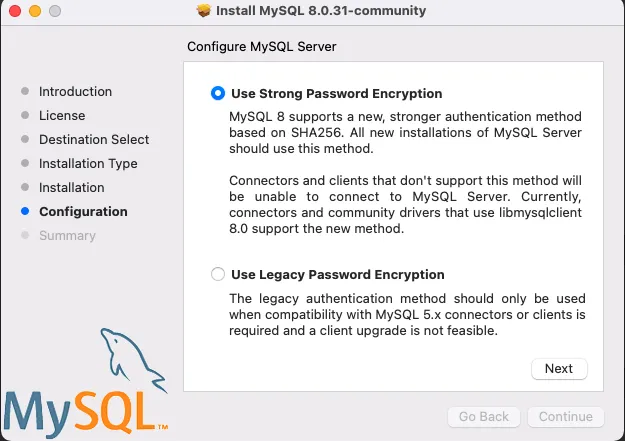 MySQL 8.0.31 Installation Configuration