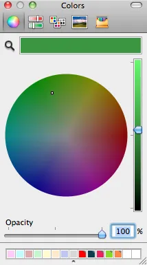 Mac OS X colour picker