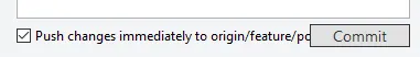 Checked option for: Push changes immediately to origin