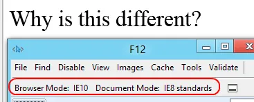HTML on IE10 Windows 8
