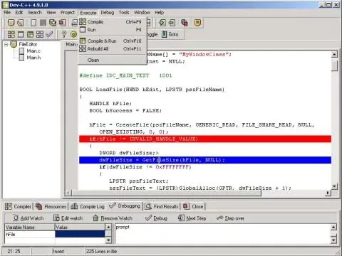Dev-C++ Screenshot