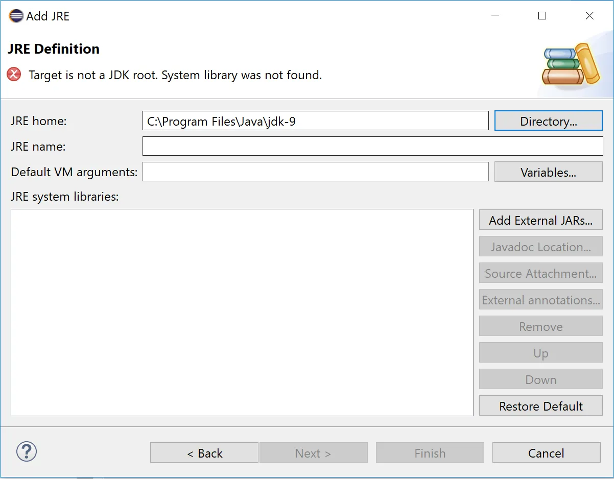 Error with JDK9