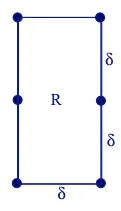 如何在δ×2δ矩形内相距\delta的情况下放置6个点