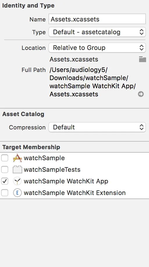 Target setting for app icon
