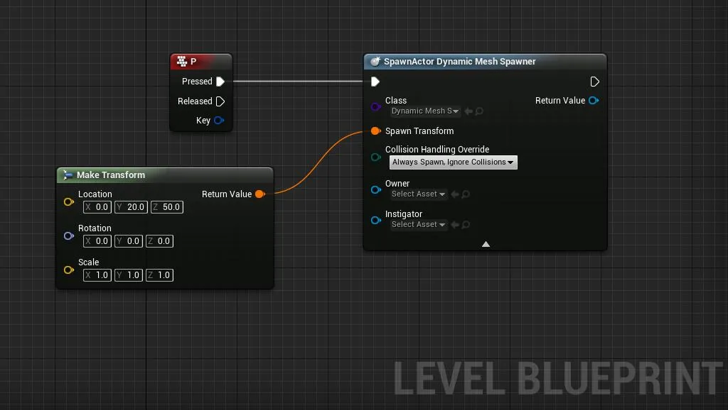 Implemented in the level blueprint