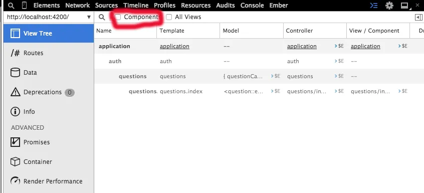 enable components
